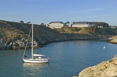 View of the Castel Clara from coastal path