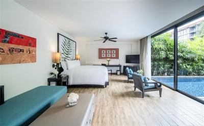 Pool Villa master bedroom with pool view
