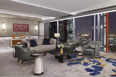 Fairmont P-Suite_Living Room_Night View