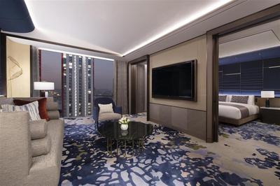 Fairmont P-Suite_Living and Bed Room_Night View