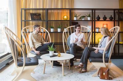 Hotel C Stockholm lobby conversation