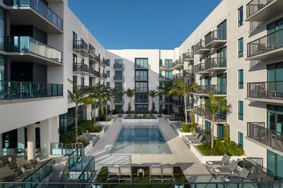 AKA West Palm Beach Pool Deck Inward Morning Aeria