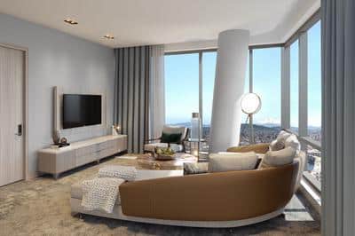 The Executive Suite enjoys floor to ceiling views