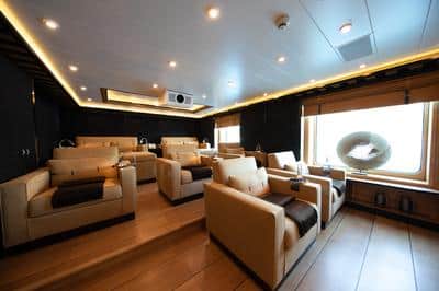 Treville’s private luxury yacht Luna B