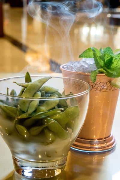 Cueva - Smoked Edamame & Cocktail