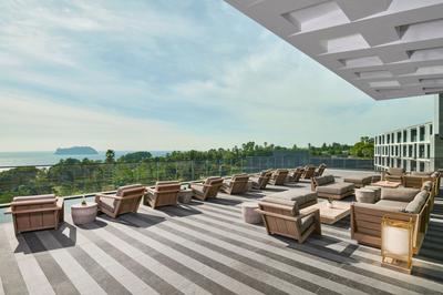 The Lounge  Outdoor Terrace Sunset