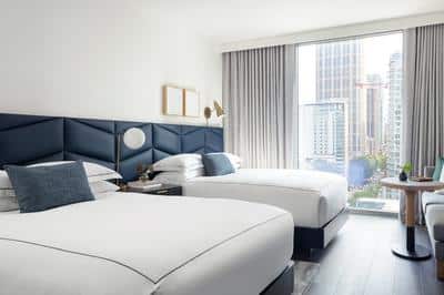 2 Queen Beds with City View