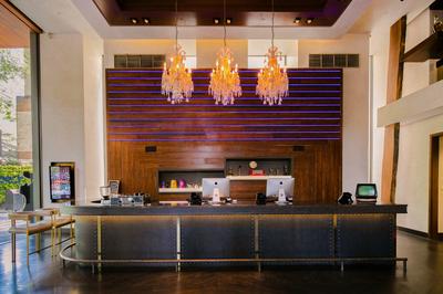 Modern, friendly, check-in, customer service, lobb