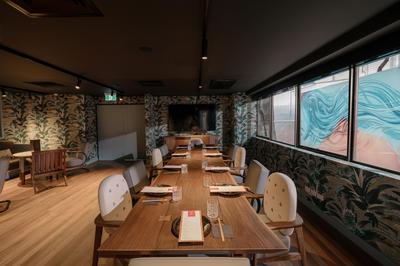 Delight in the chic Verandah private dining area