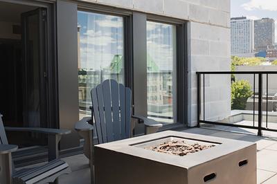Upper Studio with Balcony and City View