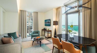 2 Bedroom Family Suite Dining Kitchen Palm Sea View