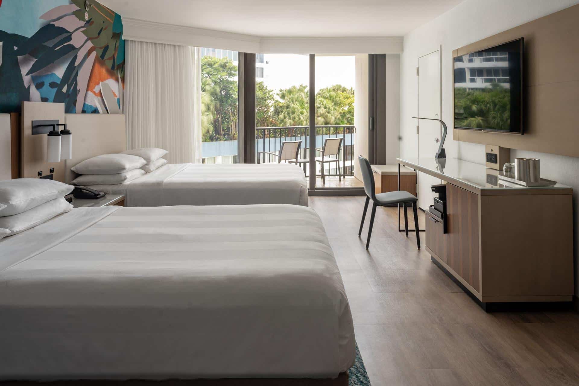 Newly Renovated Room 2 Queen Pool View