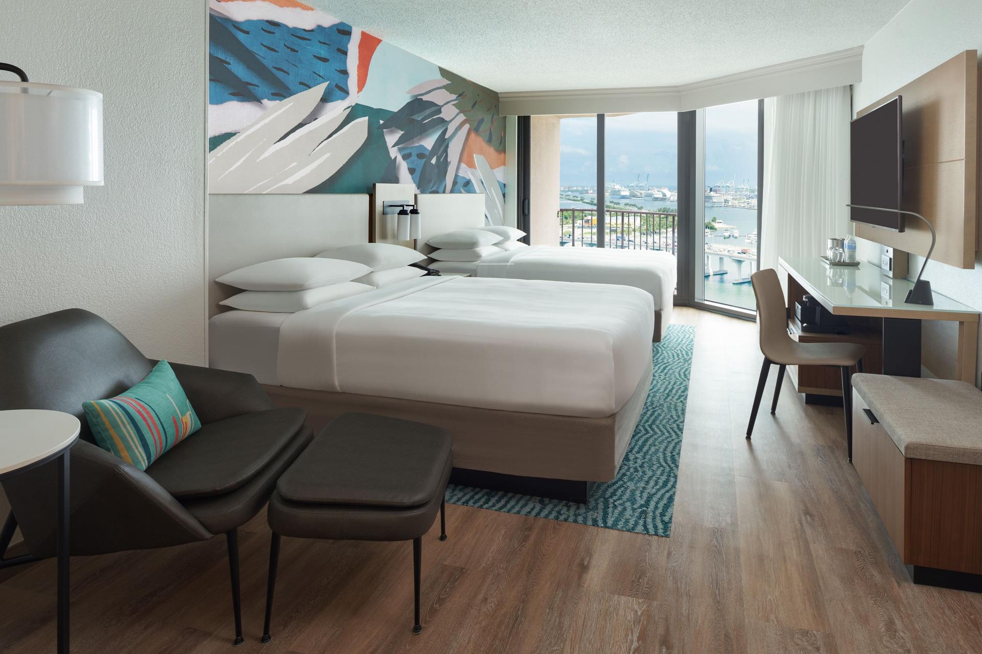 Newly Renovated Room 2 Queen Biscayne Bay View