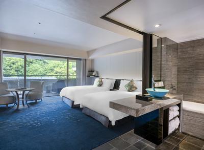 Tsukinone Guest Room, 2 Twin/single Bed(S), Arashiyama View, Mountain View, Mid Floor, Balcony