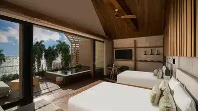 Beachfront Terrace Pool Suite - 2 Queens