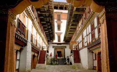 Bumthang Jakar Dzong Courtyard