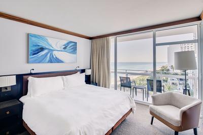 King Bed and Balcony with Ocean View