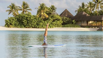 Yoga paddleboard lesson