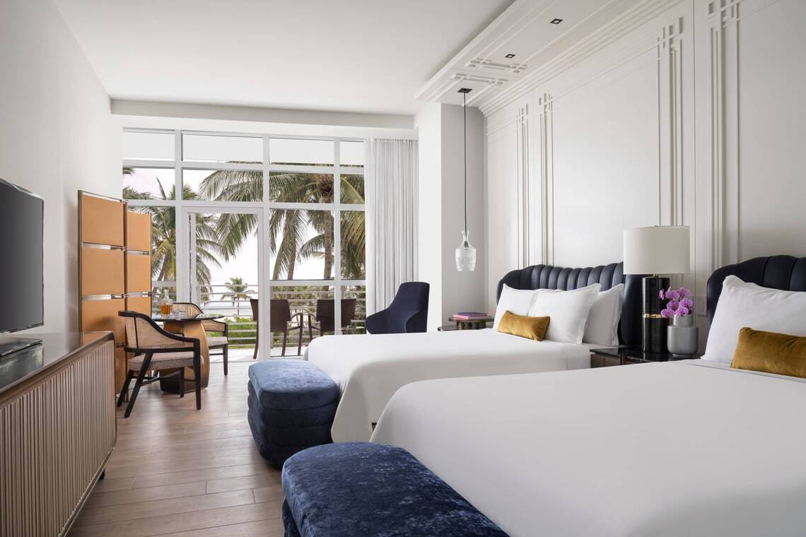 Guest Room, 2 Double, Pool View, Balcony