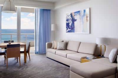 Two-Bedroom Ocean Front Residential Suite - Living