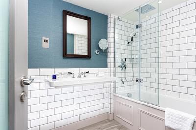 Spacious guest bathroom