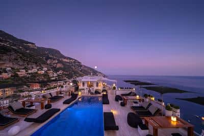 Pool Area at Sunset