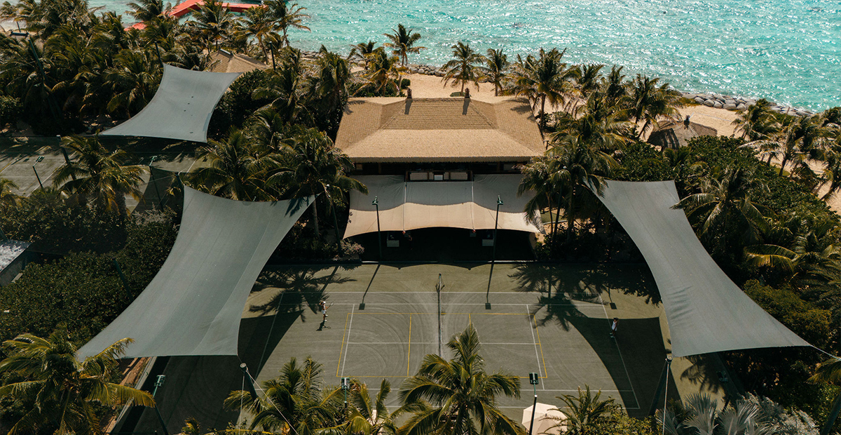 Tennis Court at Necker Island, British Virgin Islands