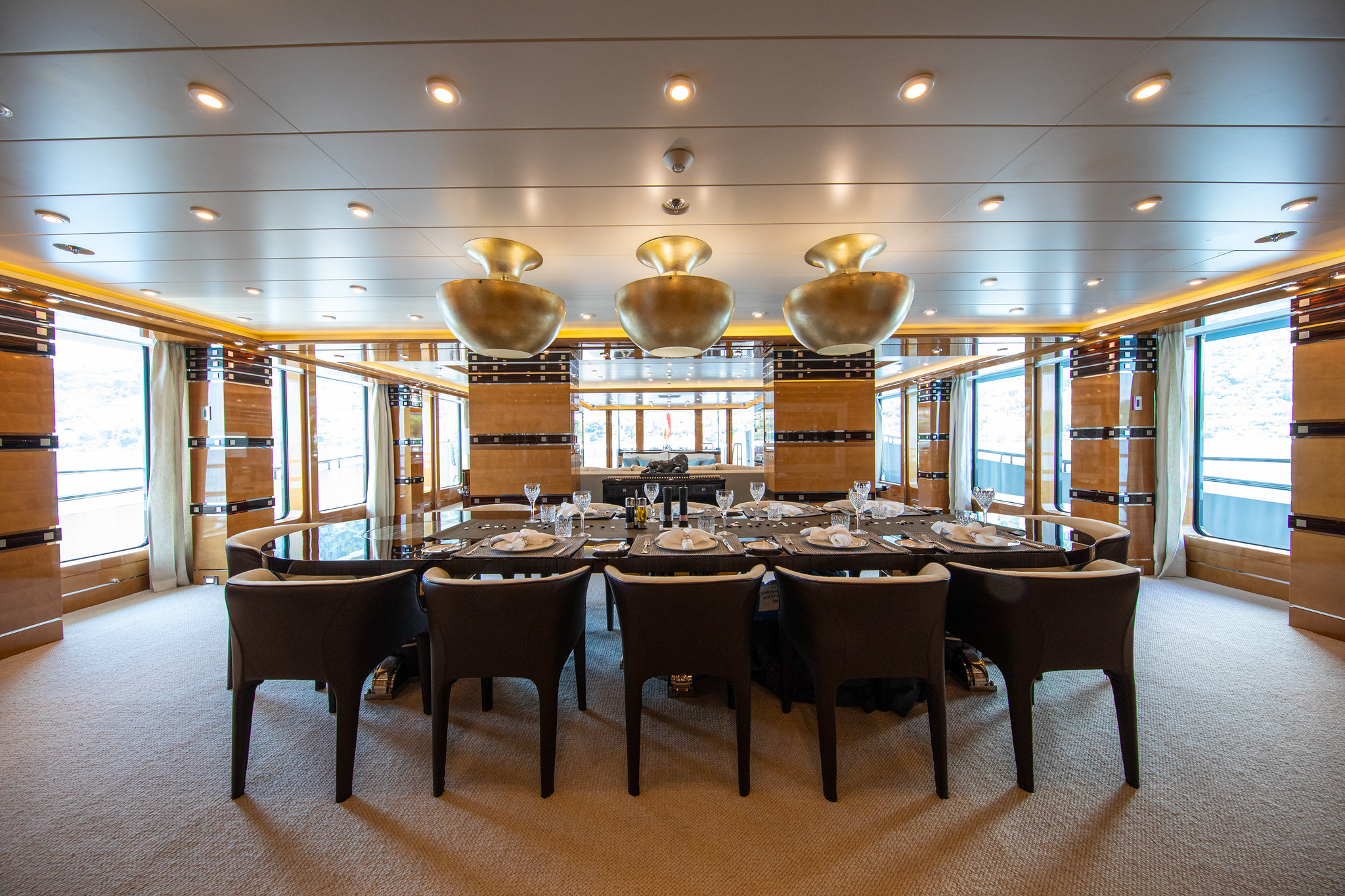 Treville’s private luxury yacht Luna B