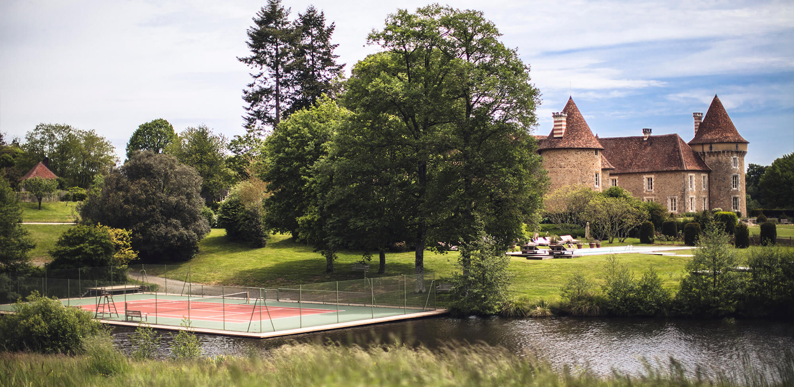 Tennis Court at Domaine des Etangs, France