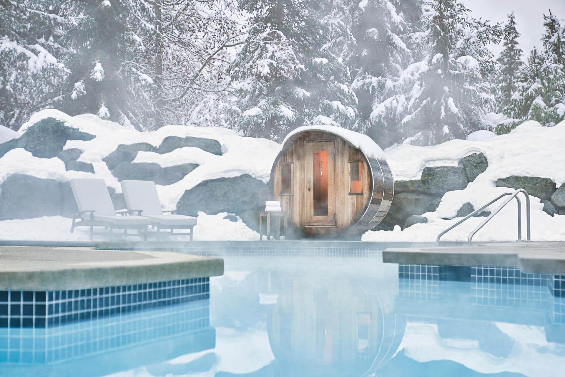 Outdoor pool at Four Seasons Whistler