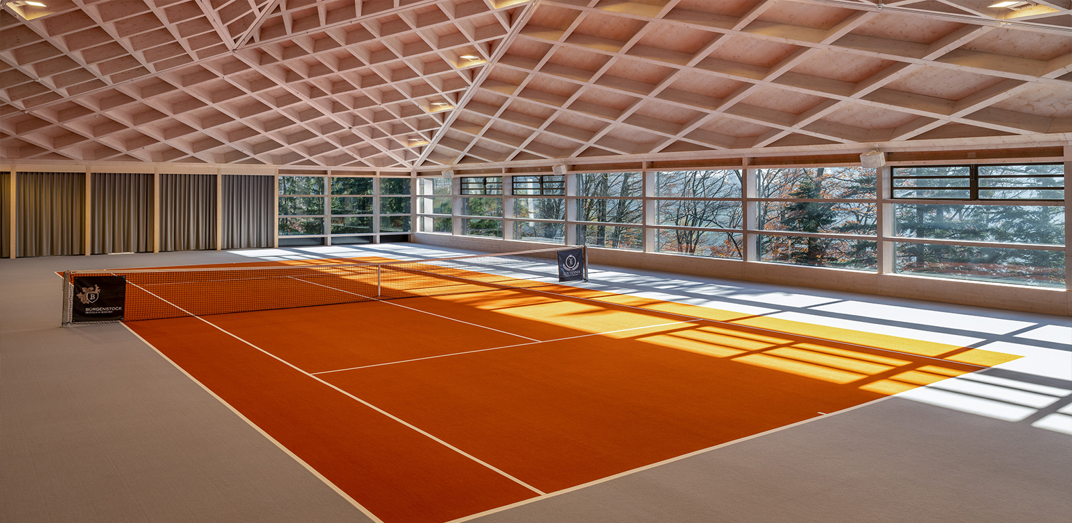 Diamond Domes Tennis Court at Burgenstock Hotel, Switzerland