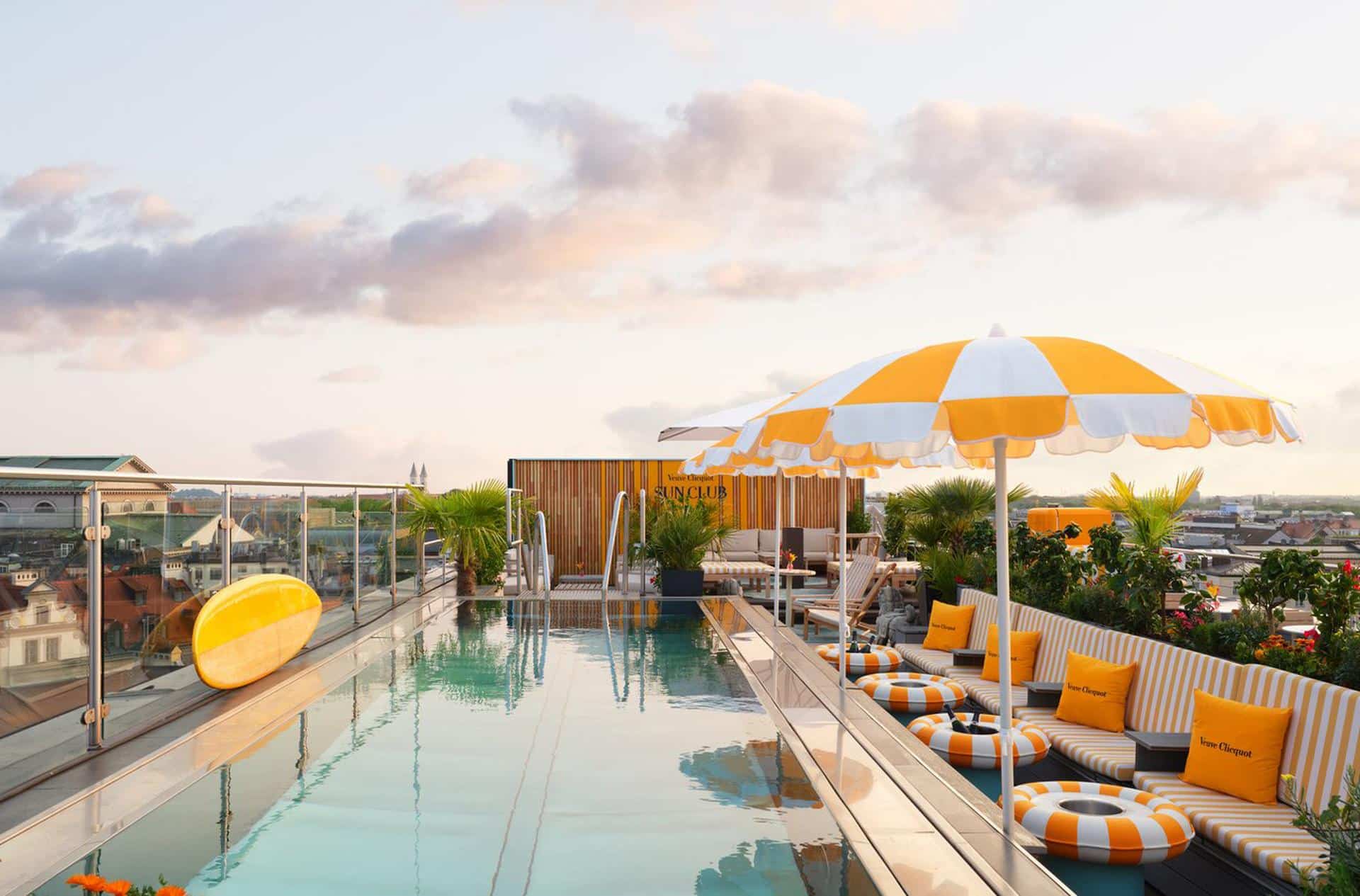 Rooftop Swimming Pool at Mandarin Oriental, Munich