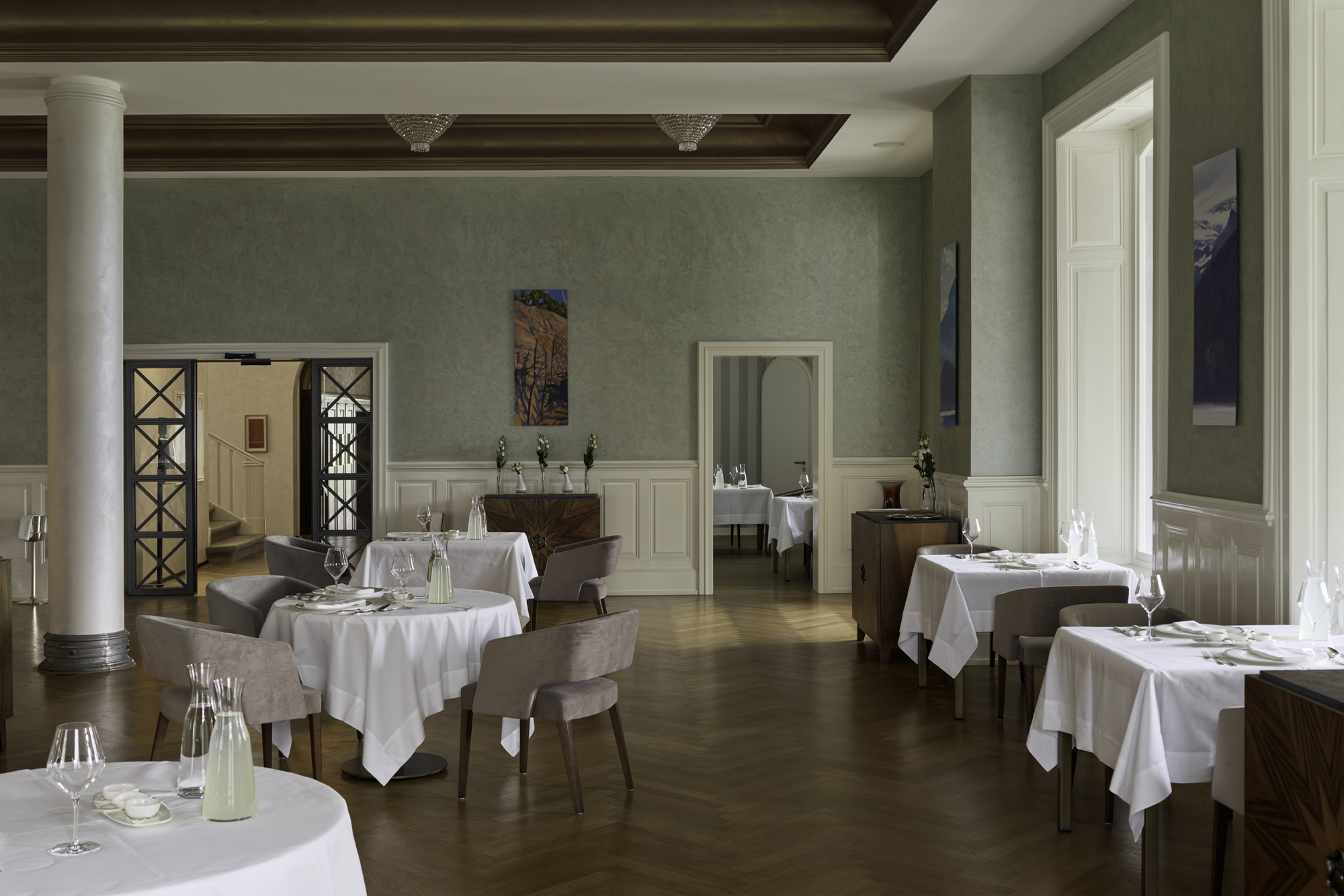 Dining room at Chenot Palace Weggis