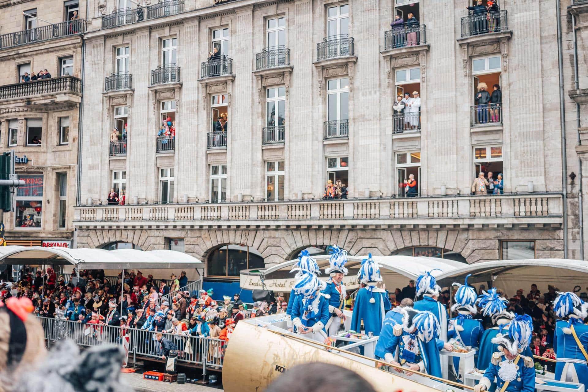 Carnival outside Excelsior Hotel Ernst
