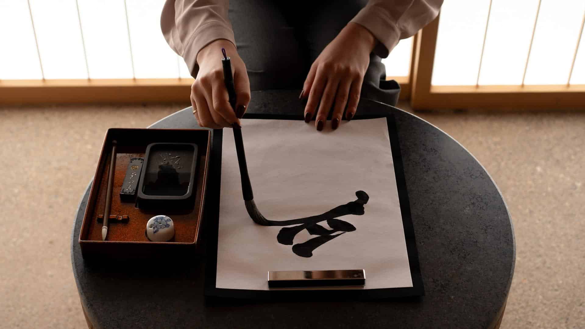 Calligraphy Workshop at Four Seasons Hotel Kyoto