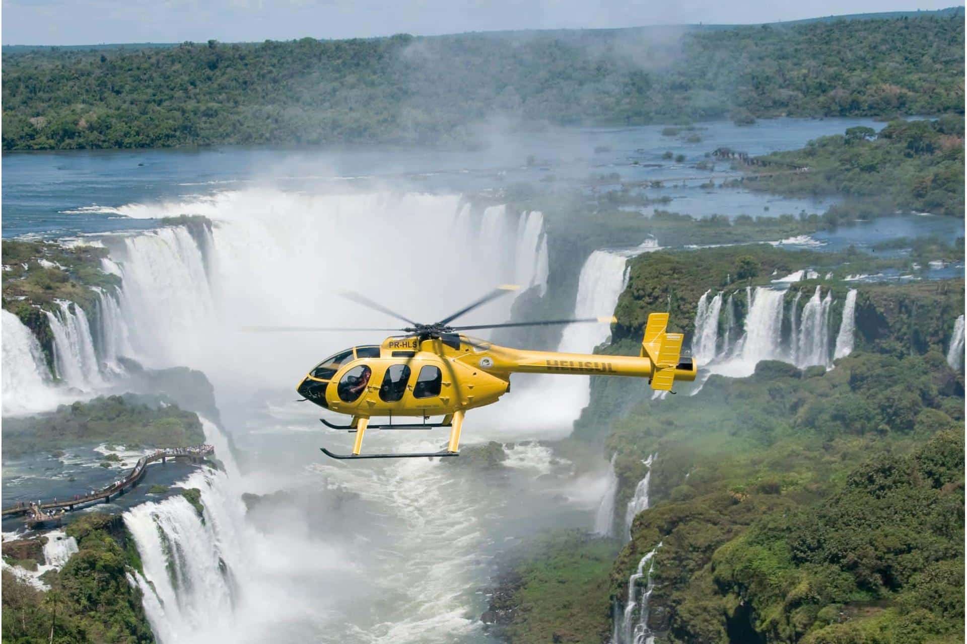 Helicopter tour of Iguazu Falls
